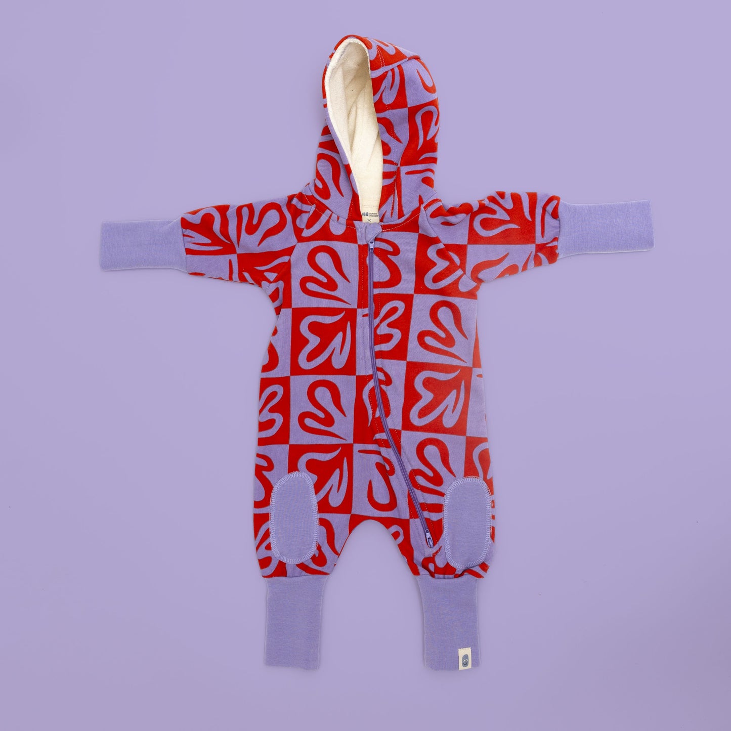 Day onesie, hood and thick fleece - Yellow