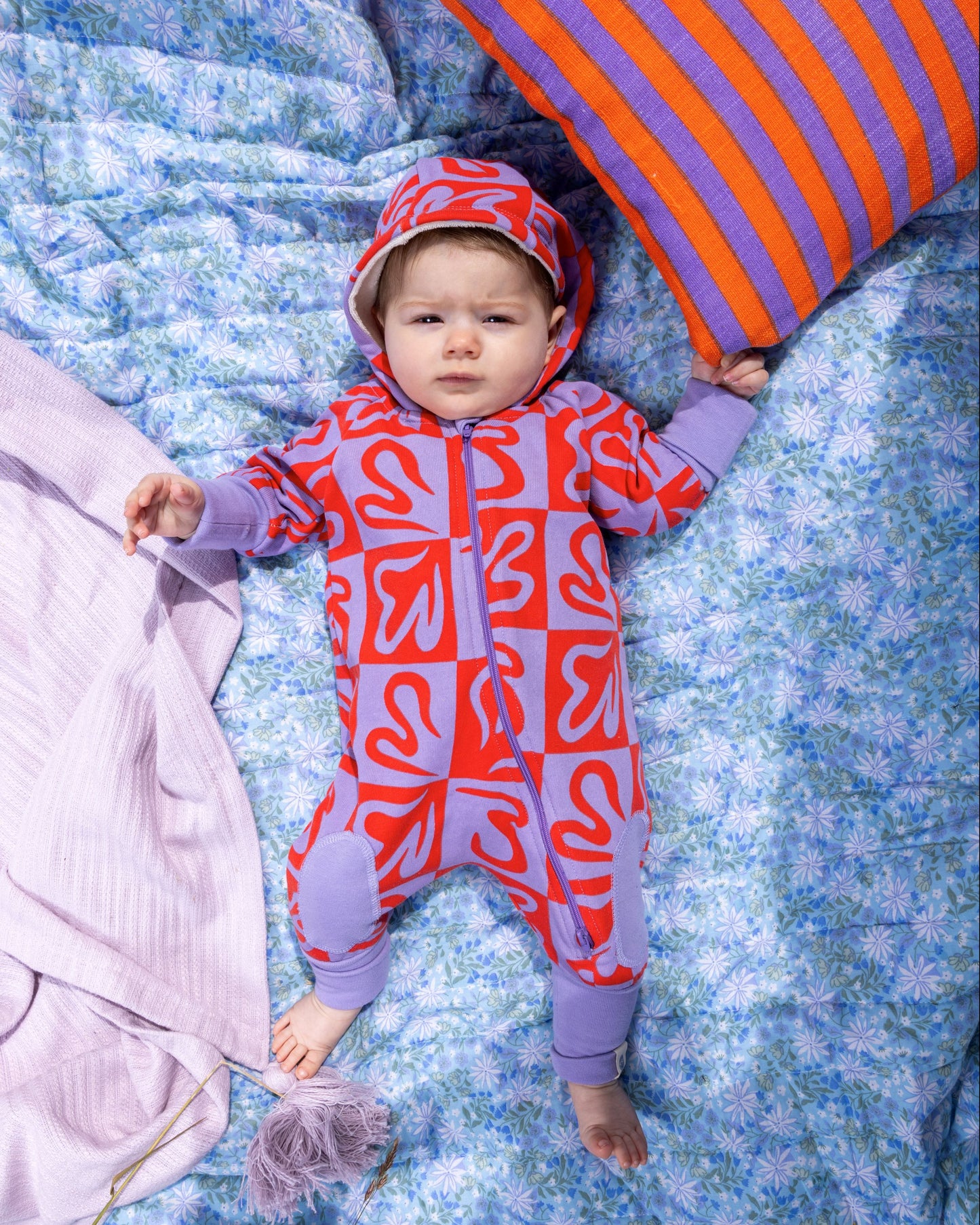 Day onesie, hood and thick fleece - Yellow